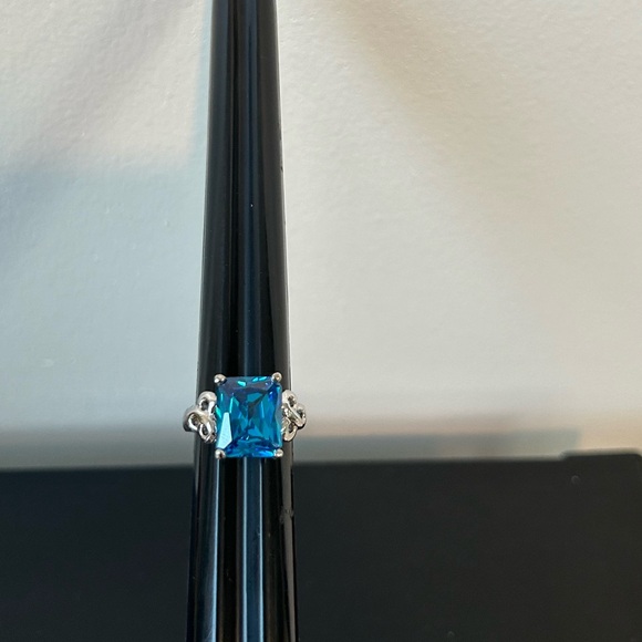 Cute Blue ring 14 k gold plated - Picture 2 of 6